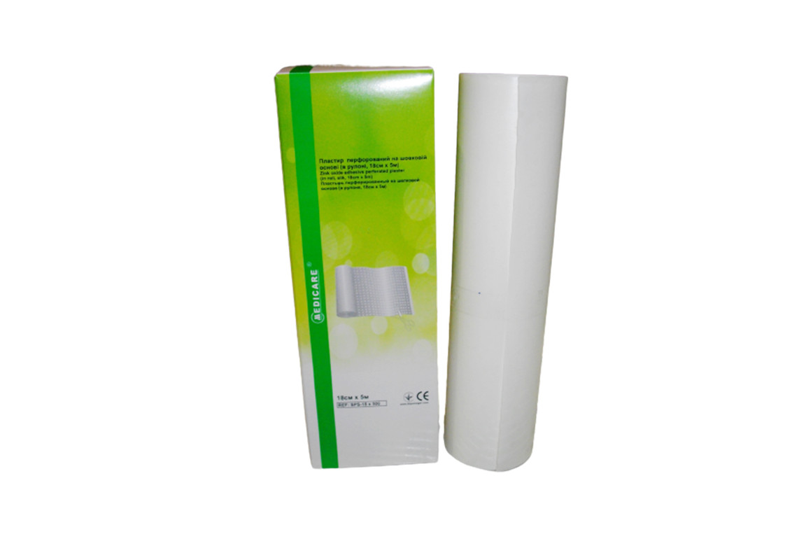 Пластир перфорований на шовковій основі в рулоні, 18см х 5м